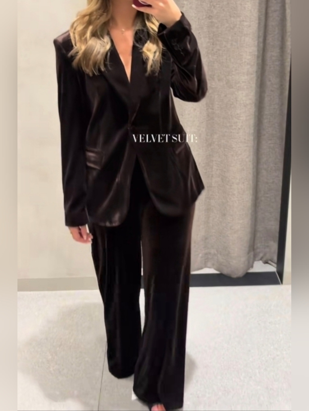 ZARA SILK BLEND VELVET BLAZER Size XS